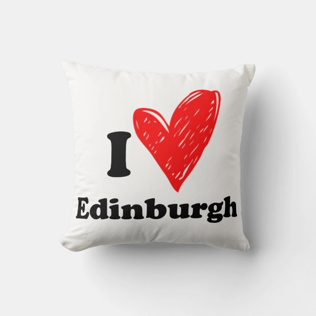I Liebe Edinburgh Kissen (Vorderseite)