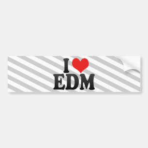 I Liebe EDM Autoaufkleber