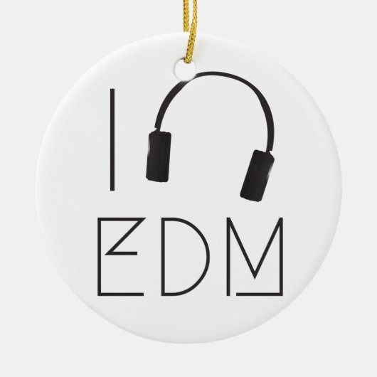 I Liebe EDM Keramik Ornament (Vorne)