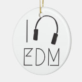 I Liebe EDM Keramik Ornament (Links)