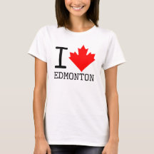 I Liebe Edmonton, Alberta Canada Maple Leaf Women