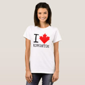I Liebe Edmonton, Alberta Canada Maple Leaf Women T-Shirt (Vorne ganz)