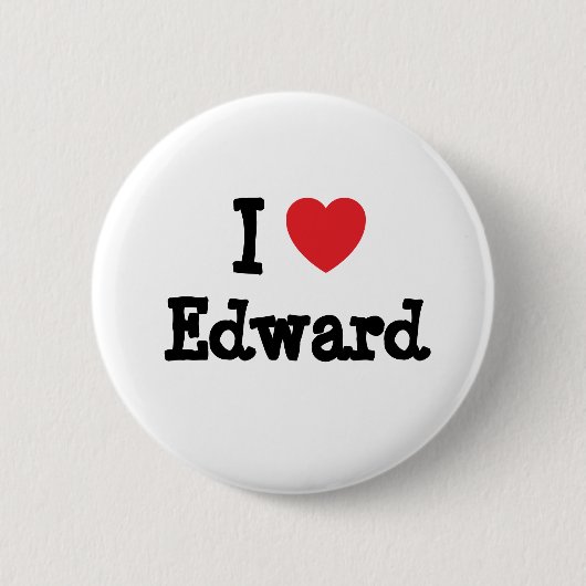 I Liebe Edward Herzstück T - Shirt Button (Vorderseite)