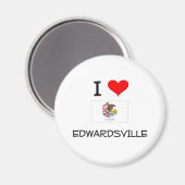 I Liebe EDWARDSVILLE Illinois Magnet (Vorderseite/Rückseite)