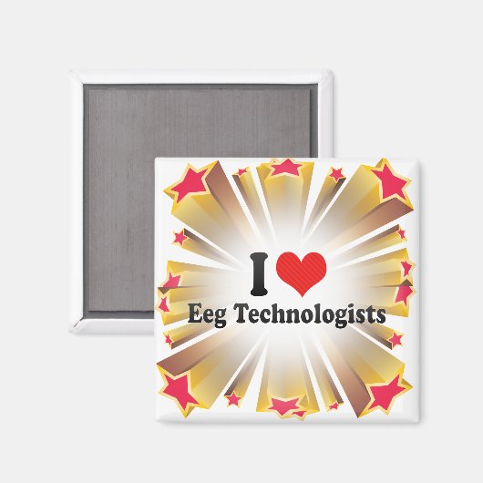 I Liebe Eeg Technologen Magnet (Vorderseite/Rückseite)