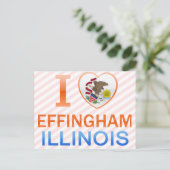 I Liebe Effingham, IL Postkarte (Stehend Vorderseite)
