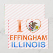 I Liebe Effingham, IL Postkarte (Vorne/Hinten)