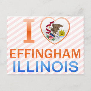 I Liebe Effingham, IL Postkarte