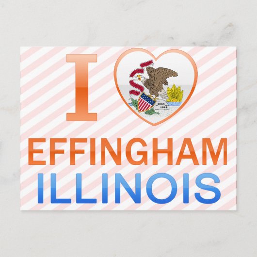 I Liebe Effingham, IL Postkarte (Vorderseite)