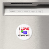 I Liebe Eggplant Magnet (In Situ (Geschirrspüler))