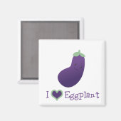 I Liebe Eggplant Magnet (Vorderseite/Rückseite)