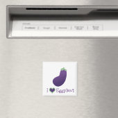I Liebe Eggplant Magnet (In Situ (Geschirrspüler))