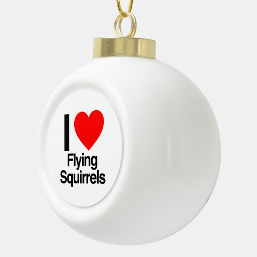 I Liebe-Eichhörnchen Keramik Kugel-Ornament (Rechts)