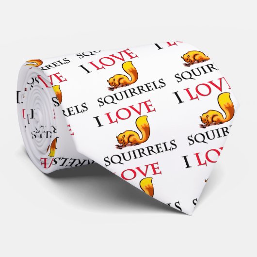 I Liebe-Eichhörnchen Krawatte (Gerollt)