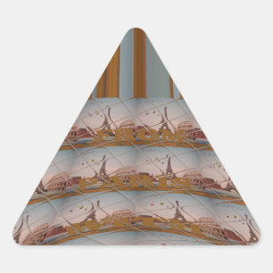 I Liebe Eiffelturm Paris Mit Liebe blauer Himmel c Dreieckiger Aufkleber