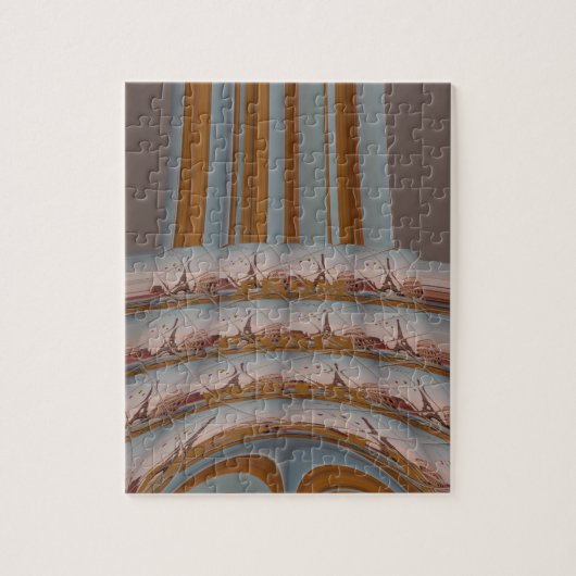 I Liebe Eiffelturm Paris Mit Liebe blauer Himmel c Puzzle (Vertikal)