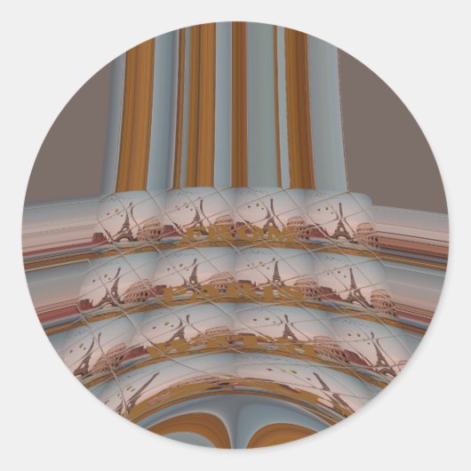 I Liebe Eiffelturm Paris Mit Liebe blauer Himmel c Runder Aufkleber (Vorderseite)