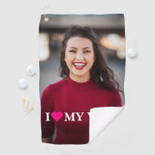 I Liebe Eigenes Foto meiner Ehefrau Golfhandtuch (Insitu)