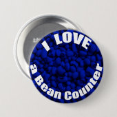 I Liebe ein Bohnen-Zähler Button (Vorne & Hinten)