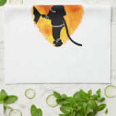 I Liebe ein Feuerwehrmann Küchentuch (Gefaltet)