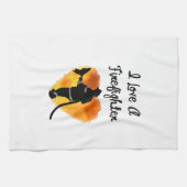 I Liebe ein Feuerwehrmann Küchentuch (Horizontal)