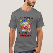 I Liebe, ein Gammy Snowman Weihnachtsbaum R T-Shirt (Vorderseite)