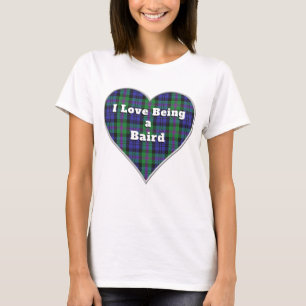 I Liebe, ein Kariertes Herz des Baird Clan Tartan  T-Shirt