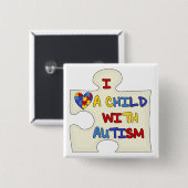 I Liebe ein Kind mit Autismus Button (Vorne & Hinten)