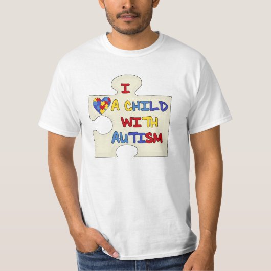 I Liebe ein Kind mit Autismus T-Shirt (Vorderseite)
