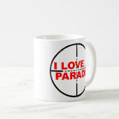 I Liebe ein Parade-lustiger Kaffeetasse (VorderseiteRechts)