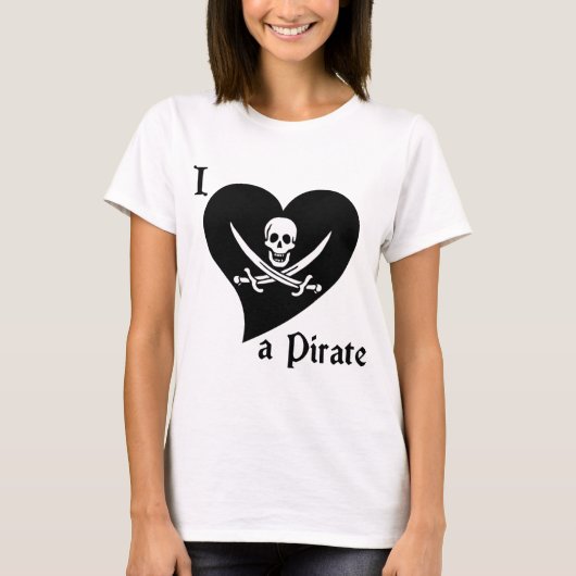 I Liebe ein Pirat T-Shirt (Vorderseite)