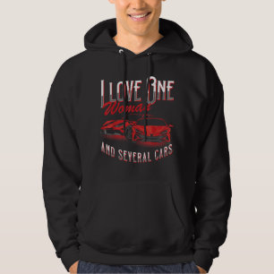 I Liebe Eine Frau und mehrere Autos Lover Auto Hoodie