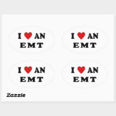 I Liebe eines EWT Ovaler Aufkleber (Blatt)