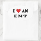 I Liebe eines EWT Ovaler Aufkleber (Tasche)