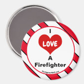 I Liebe eines Feuerwehrmagneten Magnet (Vorderseite/Rückseite)