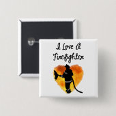 I Liebe eines Feuerwehrmanns Button (Vorne & Hinten)