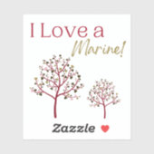 I Liebe eines Meeres Aufkleber (Blatt)