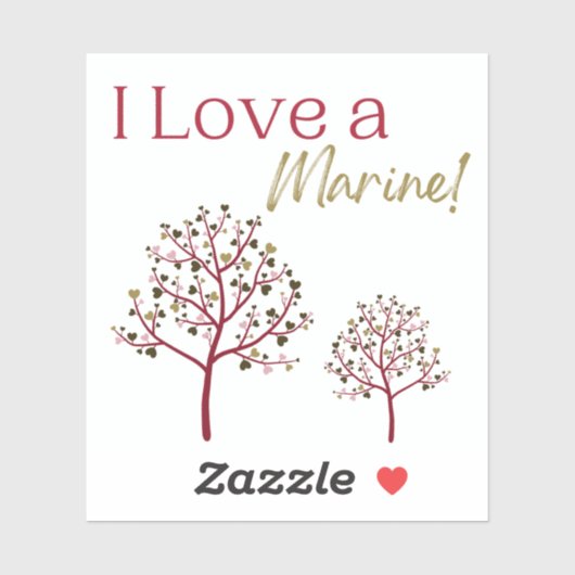 I Liebe eines Meeres Aufkleber (Blatt)