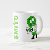 I Liebe eines Mito-Kriegers Jumbo-Tasse (Vorderseite Rechts)