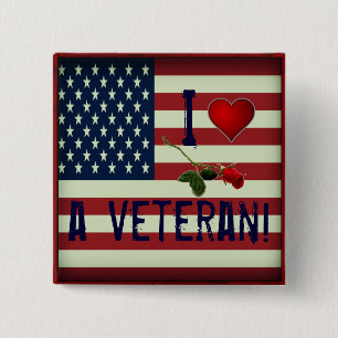 I Liebe eines Veteranen-Buttons Button