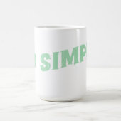 I Liebe Einfach" Minimalistisches Textdesign grün Kaffeetasse (Mittel)