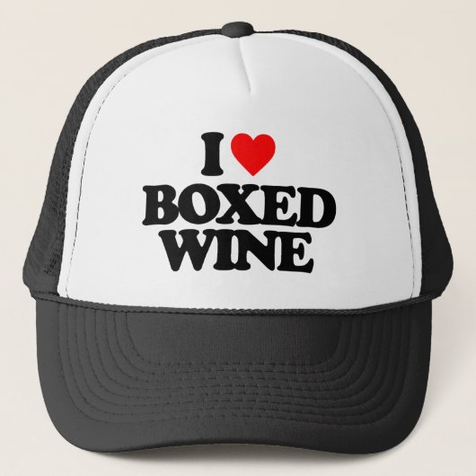 I LIEBE EINGEPACKTER WEIN TRUCKERKAPPE (Vorderseite)