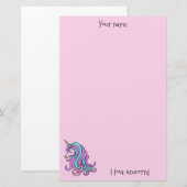 I Liebe Einhorn hübsch rosa Briefpapier (Vorne/Hinten)