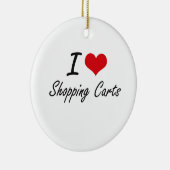 I Liebe-Einkaufswagen Keramikornament (Rechts)