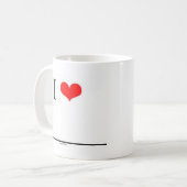 I Liebe (Einsatz-Name) Kaffeetasse (Vorderseite Links)