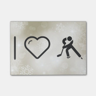 I Liebe-Eis-Hockey Post-it Klebezettel