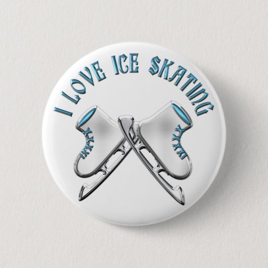 I Liebe-Eis-Skaten Button (Vorderseite)