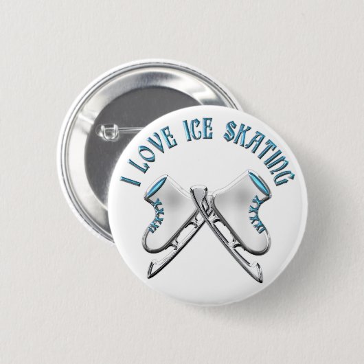 I Liebe-Eis-Skaten Button (Vorne & Hinten)