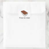 I Liebe Eis Vanilla Sandwich Aufkleber (Tasche)