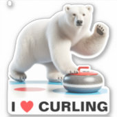 I Liebe Eisbär Aufkleber (Vorderseite)